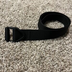 Bison Designs Belt Black Nylon Webbing Black Buckle Last Chance Size Medium
